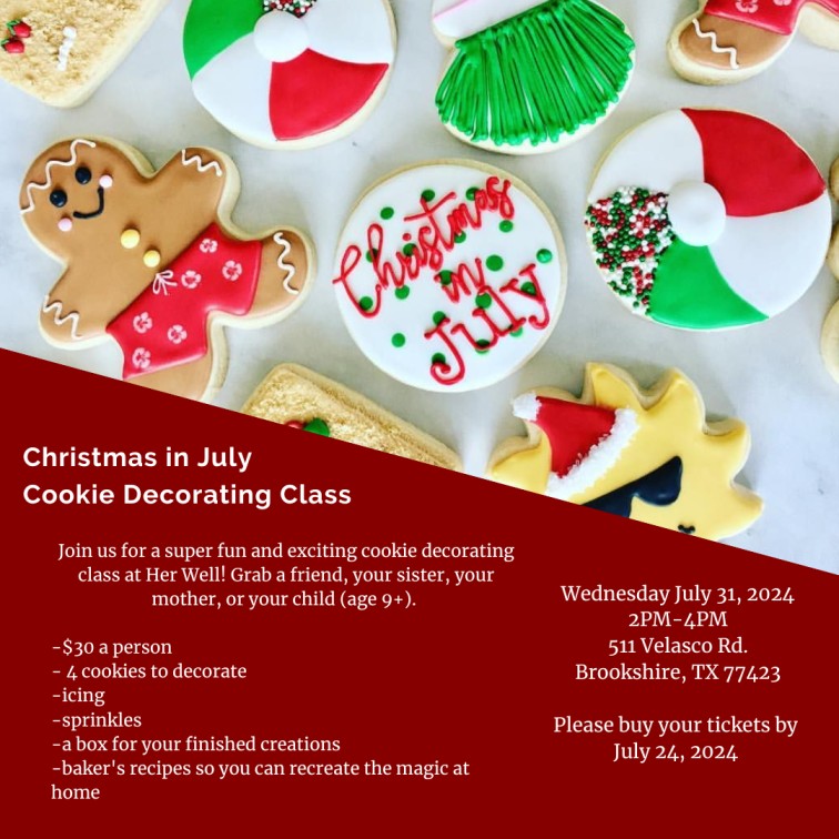 Christmas in July Cookie Decorating Class with Her Well